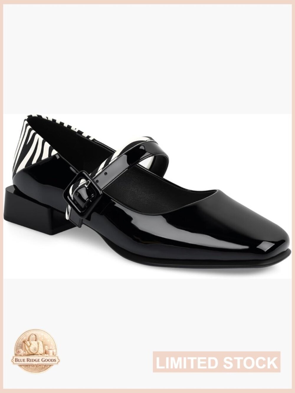 Women's Dressy Mary Jane Pumps with Chunky Heel, Square Toe